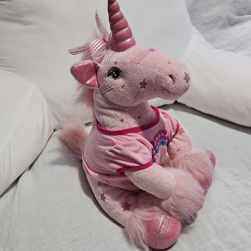 Vintage Build-A-Bear Pink Unicorn with Glittery Details